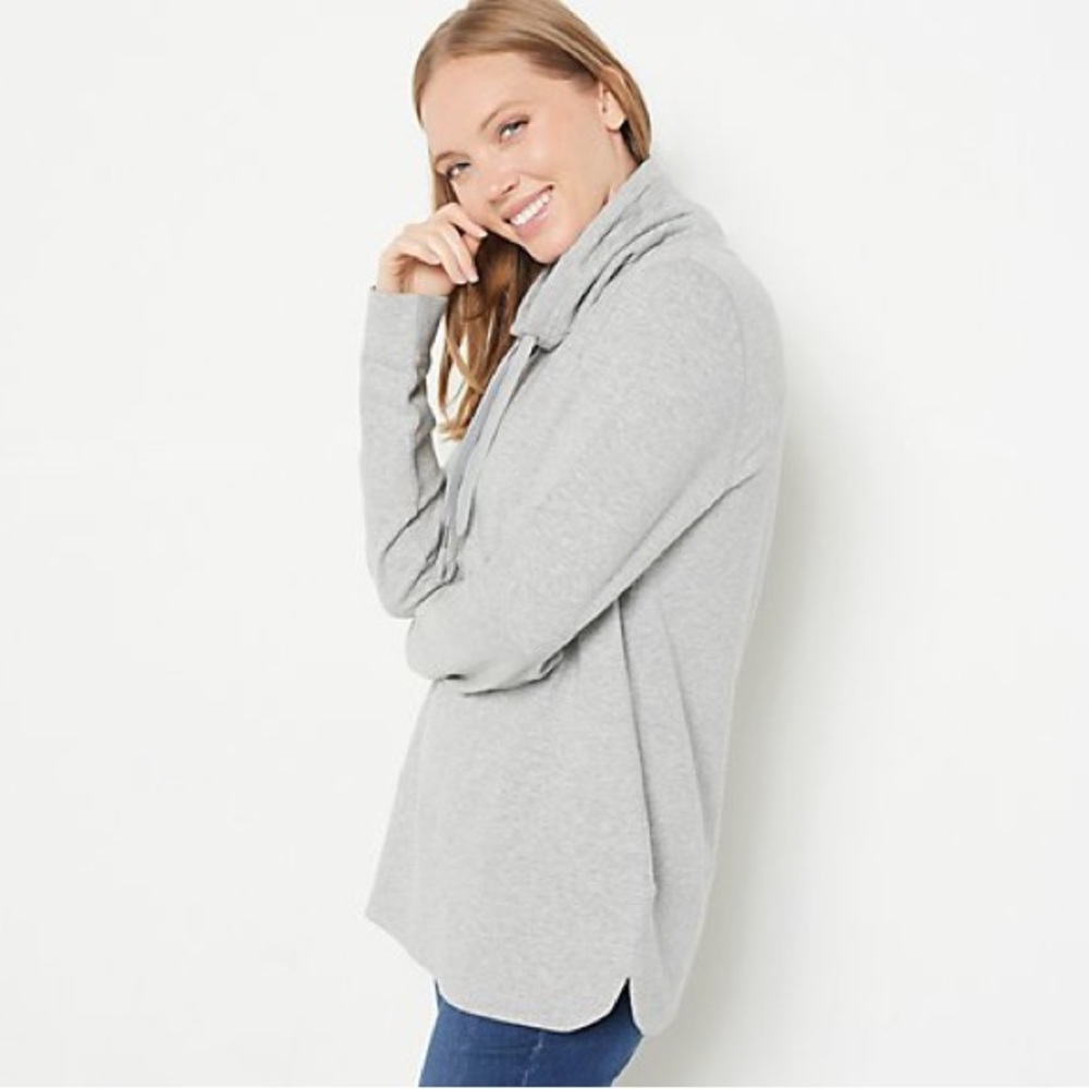 Grey Funnel Neck Sweatshirt